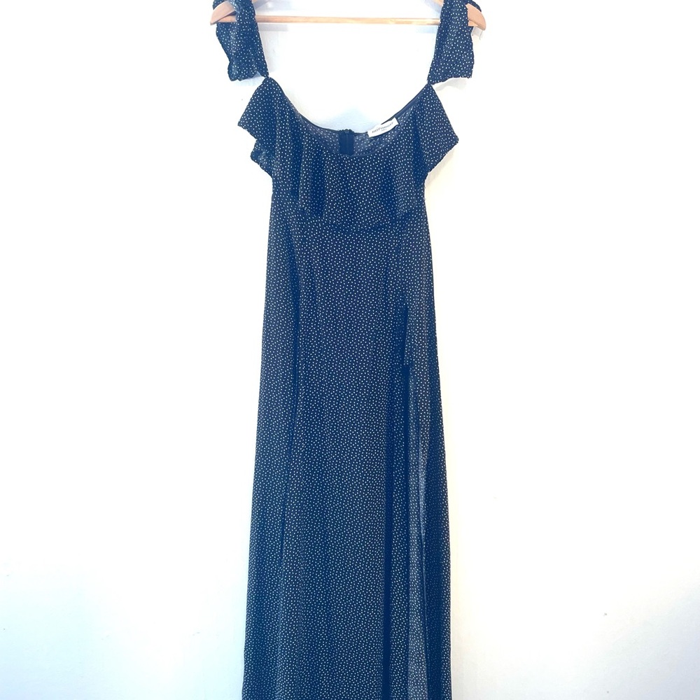 Elegant Heart Polka‎ Dot Off The Shoulder Maxi Dress